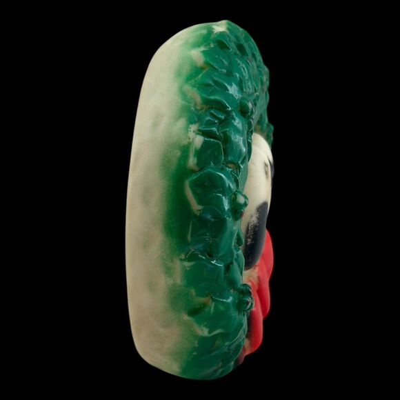 1980s Squeaker Toy Snoopy Christmas Wreath Peanuts Dog Taiwan Rubber Toy Vintage - Picture 7 of 9